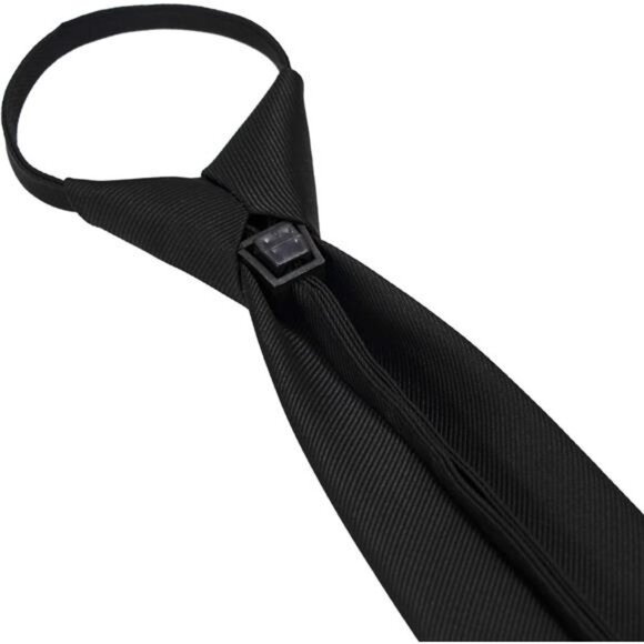 Mens Solid Color Necktie Pre Tied Adjustable Tie Business Wedding Formal - Picture 3 of 6